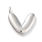 Rack Plating Brass Balloon Letter Pendants, Cadmium Free & Lead Free, Long-Lasting Plated, Platinum, Letter V, 17x16.5x4.5mm, hole: 2.5mm