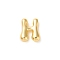 Brass Pendants, Cadmium Free & Nickel Free & Lead Free, Real 18K Gold Plated, Letter H, 22.5x18.5x7mm, Hole: 2x3mm