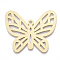 Aluminium Big Pendants, Laser Cut Big Pendants, Butterfly, Golden, 41.5x50x1mm, Hole: 3mm