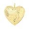 Brass Pendants, Cadmium Free & Nickel Free & Lead Free, Heart, Real 18K Gold Plated, 17.5x16x10mm, Hole: 2mm