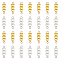 100Pcs 2 Colors Alloy Connector Charms, Three Hearts Links, Platinum & Golden, 20x6x3mm, Hole: 1.8mm, 50pcs/color