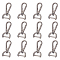 12Pcs 2 Styles Alloy Swivel Lobster Claw Clasps, with Iron Screws Swivel Snap Hook, for Bag Making, Gunmetal, 47~47.5x24.5~27.5x6~7mm, Hole: 20.5x10.5~11.5mm, 6pcs/style