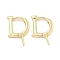 Brass Hoop Earring Findings, Cadmium Free & Nickel Free & Lead Free, D Shape, Real 18K Gold Plated, 15x10mm, Pin: 1mm