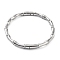 Non-Tarnish 201 Stainless Steel Hinged Bangle, Bamboo, Inner Diameter: 2-1/4x1-7/8 inch(5.6x4.8cm)