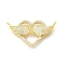 925 Sterling Silver Micro Pave Clear Cubic Zirconia Pendants, Heart with Wings Charms, with 925 Stamp, Golden, 16.5x30.5x2.5mm, Hole: 1.4mm