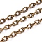 Iron Textured Cable Chains, Unwelded, with Spool, Antique Bronze, 4.2x3x0.8mm, about 328.08 Feet(100m)/roll