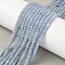 Natural Angelite Beads Strands, Faceted, Rondelle, 4x3mm, Hole: 0.6mm, about 130pcs/strand, 15.43''(39.2cm)