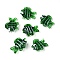 Handmade Lampwork Beads Strands, Fish, Green, 18~23x23~27x8.5~10mm, Hole: 1.5mm, about 21~25pcs/strand, 16.54~19.69 inch(42~50cm)