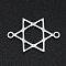 Non-Tarnish 201 Stainless Steel Links connectors, Laser Cut, Hollow, for Jewish, Star of David, Stainless Steel Color, 13.5x20x1mm, Hole: 1.4mm
