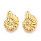 304 Stainless Steel Pendants, Ion Plating(IP), Conch Charm, Real 18K Gold Plated, 20x13.1x4mm, Hole: 1.4mm