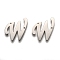 Non-Tarnish 304 Stainless Steel Links Connectors, Letter, for Personalized Name Necklace Making, Letter.W, 16x18x1.5mm, Hole: 0.9mm