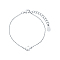 S925 Sterling Silver Cable Chain Link Bracelets for  Children, Star, Silver, 5-1/8 inch(13cm)