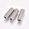 Tarnish Resistant 304 Stainless Steel Beads, Textured, Tube Beads, Stainless Steel Color, 14x5mm, Hole: 3mm