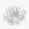 Brass Dangle Stud Earrings, Long-Lasting Plated, Nickel Free, Star, Real Platinum Plated, 20mm, Pin: 0.6mm