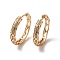Brass Micro Pave Cubic Zirconia Hoop Earrings for Women, Hollow Horse Eye, Light Gold, 26.5x4mm