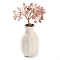 Natural Strawberry Quartz Chips Money Tree Decorations, Random Mixed Porcelain Vase Base with Copper Wire Feng Shui Energy Stone Gift for Home Office Desktop Decoration, 48~62x140mm