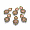 MIYUKI & TOHO Handmade Japanese Seed Beads Links, Loom Pattern, Cucurbit, Colorful, 32~33x17x1.5~2mm, Hole: 2mm