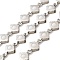 304 Stainless Steel Rhombus Link Chains, Unwelded, with Spool, Stainless Steel Color, 10.5x7x3mm