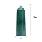 Point Tower Natural Green Aventurine Home Display Decoration, Healing Stone Wands, for Reiki Chakra Meditation Therapy Decos, Hexagon Prism, 100x30mm
