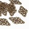 Tibetan Style Alloy Rhombus Filigree Joiners Links, Cadmium Free & Nickel Free & Lead Free, Antique Bronze, 42x25x1mm, Hole: 2mm