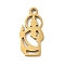 304 Stainless Steel Pendants, Laser Cut, Jude the Apostle Charm, Religion, Real 18K Gold Plated, 16x7.5x1mm, Hole: 1mm