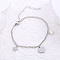 Minimalist Stainless Steel Charm Bracelets, Curb Chain Bracelets for Women, Hand & Heart, Stainless Steel Color