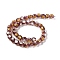 Handmade Gold & Silver Foil Lampwork Beads, Round, Dark Red, 12mm, about 33pcs/strand, 14.5 inch