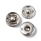 Non-Tarnish 202 Stainless Steel Snap Buttons, Garment Buttons, Sewing Accessories, Stainless Steel Color, 15x5.5mm