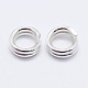 925 серебряное разделенное кольцо для прыжков STER-F036-01S-1x8mm-2