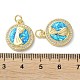 Латунные микропаве прозрачные подвески с фианитом KK-C045-05G-3