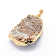 Естественно drusy агат самородки подвески G-P089-02-3