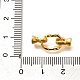925 стерлинговый серебристый сгиб на застежках STER-B006-02G-3