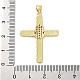 Латунные микропаве прозрачные подвески с фианитом KK-A212-06E-G-3