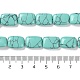 Синтетических нитей бирюзовые бусы G-K357-D17-01-5