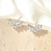Серьги-гвоздики из циркония EJEW-R016-26P-06