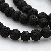Круглые бусины из натуральной лавы G-N0120-18-6mm