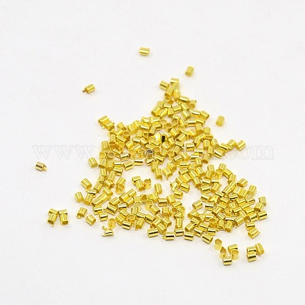 Зажимные бусины из латуни KK-R077-2mm-G-1