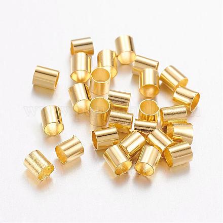 Зажимные бусины из латуни KK-L017-G-1