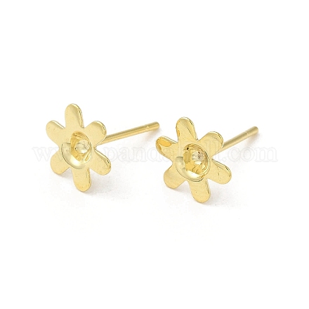 Фурнитура для сережек-гвоздиков из нержавеющей стали Flower 201 STAS-Q315-09G-1