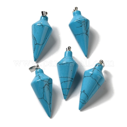 Синтетические бирюзовые подвески G-Z055-02P-15-1