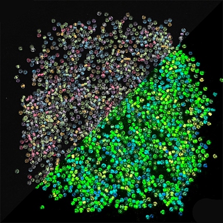 11/0 светящаяся стеклянная бусина LUMI-PW0001-186A-12-1
