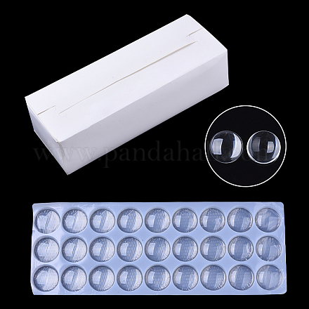 Прозрачные стеклянные кабошоны GGLA-R026-35mm-B-1