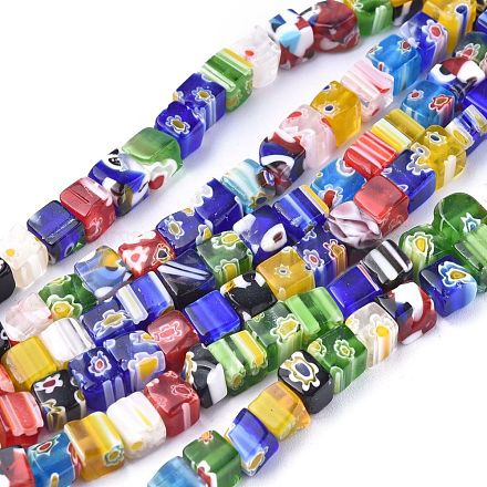 Куб ручной работы MILLEFIORI стеклянные бусины LK-R004-70-1