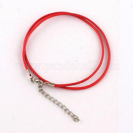 Воском хлопка ожерелье шнура материалы MAK-S032-1.5mm-105-1