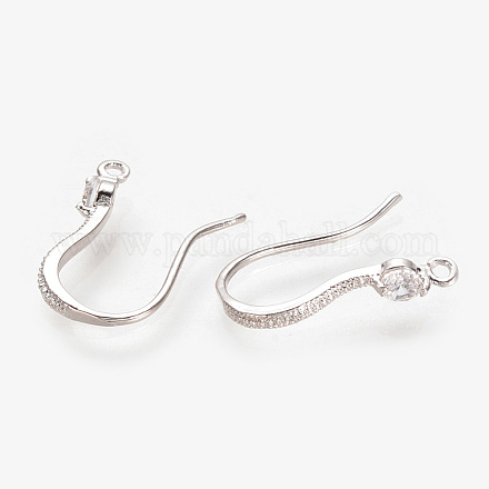 Медные крючки серьги кубического циркония KK-S336-43P-1