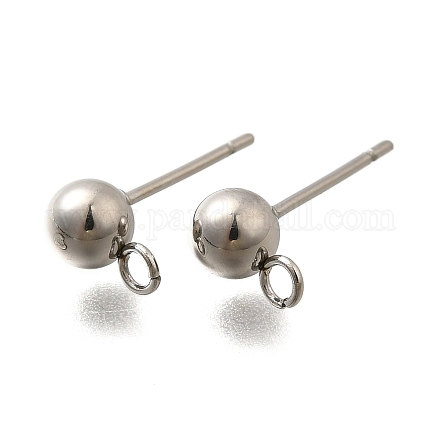 201 фурнитура для сережек-гвоздиков из нержавеющей стали STAS-R156-01P-04-1