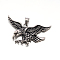 Eagle/Hawk Charm Retro 304 Stainless Steel Big Pendants, Antique Silver, 32.5x59.5x5mm, Hole: 5.5x8.5mm