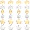 24Pcs 201 Stainless Steel Pendants, Halloween, Ghost, Pumpkin, Skull, Mixed Color, 15x14.5x1mm, Hole: 1.5mm