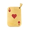 304 Stainless Steel Pendants, with Enamel, Playing Card, Ace of Spades Charm, Golden, 39.5x26.5x2mm, Hole: 8.5x4.5mm
