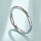 304 Stainless Steel Plain Band Rings, Stainless Steel Color, 2mm, US Size 6(16.5mm)